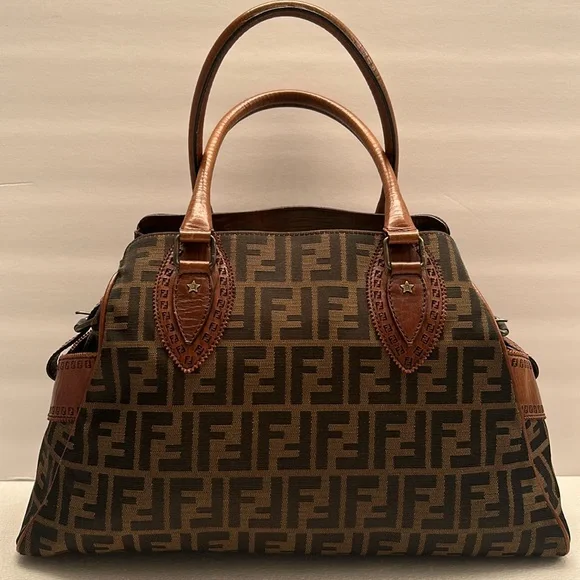 🌼🌺🌸FENDİ AUTHENTIC VINTAGE ZÜCCA DU JOUR BAG - Picture 1 of 14